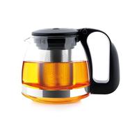 T24 Glass Teapot with Strainer Heat Resistant Removable Stainless Steel Filter Glass Teapot with Tea Strainer and Overheat Protection Ideal for Making Loose Tea (700ml)