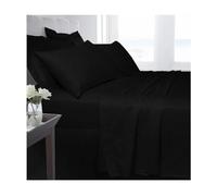 T250 Satin Stripe 100% Cotton Flat Sheet - Luxury Hotel-Quality Soft Breathable Bed Sheet, Smooth Satin Weave, Durable Easy-Care Premium Bedding