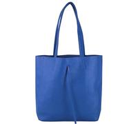 - T253 - Ital. Handle bag with inner pocket made of leather, color: signal blue