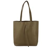 - T253 - Ital. Handle bag with inside pocket made of leather, color: dark taupe