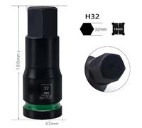 T25H10-H36 Socket Adapter 3/4Inch Drive | Secure recessed design with non-slip pin hole for reliable connection during use.
