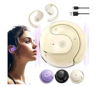 T26 Pro Wireless Bluetooth Ai Translation Earbuds, Hy-T26 Pro Ows Wireless High Precision Bluetooth Translation Headphones Supports 75 Languages Real Time,Translating Earbuds Real Time (Beige)