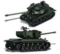 T26E4 Super Pershing Tank Building Blocks Set - 810pcs American Heavy Tank Bricks Kit, WWII Military Armor Model for Adults, Home Office Decor, Creative Gift for Men, Women