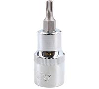 T27 Male Torx Bit Star Socket 1/2" Drive Standard Internal Chrome Vanadium Steel