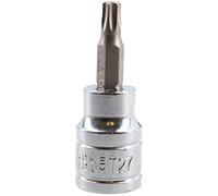 T27 Male Torx Bit Star Socket 3/8" Drive Standard Internal Chrome Vanadium Steel