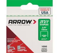 Arrow Staples A276 JT21 Light Duty 3/8" Pack of 1000