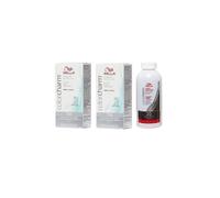 (T28 (2x), Dev (Vol.20) 3.6oz) Wella Color Charm T14 Pale Ash Blonde Permanent Liquid Hair Toner