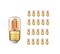 T28 Mini Tubular Light Bulb E27 Edison Dimmable LED Night Bulb 1W Warm White 2200K Retro Tube for Chandelier,E27 220V,1w10pcs
