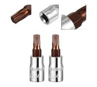 T30 Torx Bit Socket 2-Pack 3/8 Drive for s2 Steel T30 Torx Bit | for s2 alloy steel bits, chrome vanadium socket, 3/8 drive, T30 size, rust resistant coating