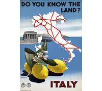 T33 Vintage Italy Italian Do You Know The land Travel Poster Re-Print - A4 (297 x 210mm) 11.7" x 8.3"