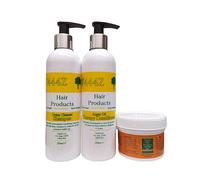 T444Z Hair Food Shampoo Conditioner Set of 3 - Deep Cleansing, Hair Repair, Growth - Hair Care Set