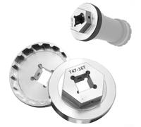 T47 Bottom Bracket Remover for Trek Emonda SRAM DUB Bike Repair Tool | 7075 Aluminium Alloy, Precise Gear Match, Rounded for edges Prevent Damage, Fits 0.5in Ratchet, Lightweight For Touring