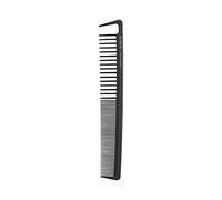 T4B Lussoni Cutting Comb Shatterproof Carbon Hair Cutting Comb for All Hair Types with Antistatic and Negative Ions, Coarse and Fine Teeth (128)