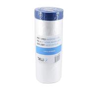 T4W masking film with tape, 17 m / 2700 mm, film for painting work, fabric tape with masking film