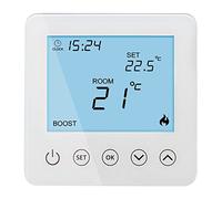 T5 LCD Touch Screen Programmable Electric Underfloor Heating Thermostat, for Under Floor Heating with External Sensor Probe