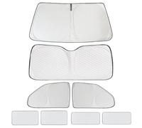 T5 T6 Sun Protection Thermal Mats VW T5 T6, Premium Aluminium Film Non-Woven Fabric UV Protected, Upgraded VW Windscreen Sunshade (8 Pieces)