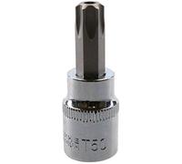 T50 3/8" Drive Tamper Proof Torx Star Bit 48mm Tamper Torx Chrome Vanadium Steel