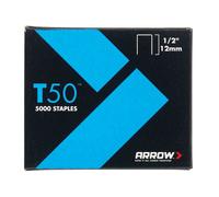 T50 Staples 12mm (1/2in) (Pack 5000, 4 x 1250) Arrow Blue 1000mm x 1000mm