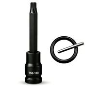 T50 Torx Bit Socket, Long Torx Bits, 1/2" Drive T50 Impact Socket for Hard to Reach Areas, Professional T50Torx Bit Socket Male Star, Extra Long Impact Socket for Mechanics and DIY Projects