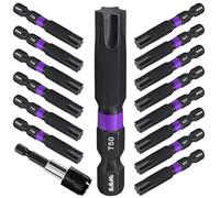 T50 Torx Bits for Impact Driver,SuSuMu 15 Pieces T50 2 In. Impact Tough Magnetic #50 Torx Head Power Bits, S2 Alloy Steel T50 Screwdriver Bits Set