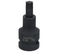 T50 x 53mm 1/2" Drive Short Impact Impacted Torx/Star Male Socket