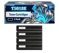 T5018E T-5018E Toner Cartridges Compatible for Toshiba e-Studio 2518A 3518A 5018A 3018A 4518A Printers, With Chip Large Capacity 53900 Pages (4 Pack Black)