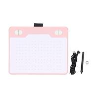 T503 Digital Drawing Tablet, Graphics Tablet with 8192 Pressure Sensitivity, 5080LPI Resolution Electromagnetic Induction Pen for Android iOS, Plug and Play for Office Annotation (Pink)
