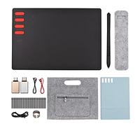 T505 Graphics Drawing Tablet Ultralight Art Creation Sketch with Battery- Stylus 30 Pen Nibs 8192 Levels Pressure 8 Shortcut Keys Compatible Windows Android OTG for Designing