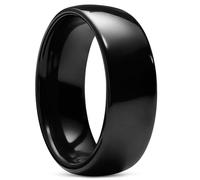 T5577 Chip RFID 125khz Smart Ring Rewritable Full Ceramic for Clone TK4100/EM4100 Access Control and Entry Door Keycards Men and Women Black (Black, US#11)