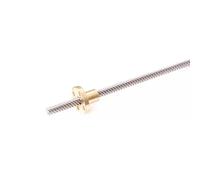 T6 Helical Pitch Screw 304 Stainless Steel Threaded Rod 6mm 1mm Pitch with Brass Nut for Printer(350mm)