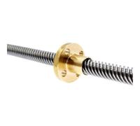 T6 Screw 304 Stainless Steel 4mm Pitch Threaded Rod with Brass Nut for Printer(300mm)