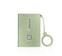 T7 SSD Storage Travel Case, Silicone Protective Case Compatible for Samsung T7 Portable SSD 1TB 2TB 500GB Drives, Anti-Scratch Lightweight Soft Skin Cover Storage Case (Green)