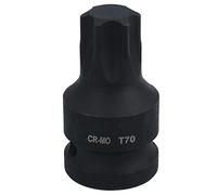 T70 1/2in Drive Male Torx Star Impacted Impact Shallow Stubby Socket