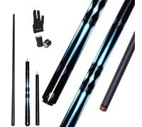T700 Carbon Fibre Pool Cue, 3-Section Break Jump Cue with 12.9mm Bakelite Tip, 58 Inch Handmade Billiard Cue with Radial & Uni-Loc Joint, 20-22oz Pool Stick, Ideal for 8-Ball, 9-Ball (Pattern A)