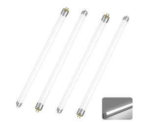 T8 Fluorescent Light Tubes 15W, T8 Fluorescent Tube 450mm, 6000K Cool White,1100LM, G13 Base Strip Light Bulb, No Flicker, 220V Energy Saving Tube for Cabinet Bathroom Garage Emergency, 4 Packs