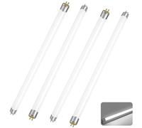 T8 Fluorescent Tube 18W 600mm, Plug & Play T8 Fluorescent Light Tubes, 6000K Cool White, 1400LM, G13 Base Energy Saving Tube, No Flicker, 200° Beam Angle Strip Light for Kitchen Bathroom Garage, 4 Pcs