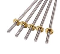T8 Lead 2/4/8/12/14mm with Brass Nut 3D Printer Trapezoidal Rod Lead Screw Thread 8mm Length 100mm 200mm 300mm for 3D printer 1PCS(Pitch 2mm Lead 12mm,L150-with nut)
