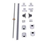 T8 Lead Screw Coupling Kit 450mm, Horizontal Optical Axis 8mm Rail Shaft, High-Precision Linear Motion Set for 3D Printers and Machine Tools