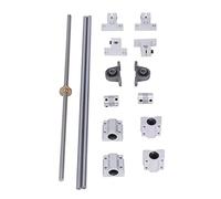 T8 Lead Screw Coupling Kit, Dual Rail Shaft Linear Motion Set with 450mm Optical Axes, Aluminum Flexible Coupling and Slide Blocks for 3D Printer CNC Machine