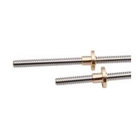 T8 Lead Screw For Reprap 3D Printer, OD 8mm Pitch 2mm Lead 8mm 150mm 200mm 250mm 300mm 650mm 700mm 800mm Threaded Rods, 1pcs(800mm With Nut)