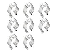 T8 U Clips Lamp Holder, Stainless Steel LED Light Tube Bracket Fluorescent Tube Mounting Accessories for Home Office Industry, 8pcs