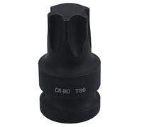 T80 1/2in Drive Male Torx Star Impacted Impact Shallow Stubby Socket