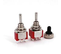 T80-T Standard Handle Mini Toggle Switch 6.35mm Panel Mount 5A 125VAC 1Pcs(T8014B ON-OFF-MOM)