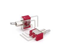 T80-T Vertical Right Angle 3-Pin SPDT PCB Mount Mini Toggle Switch 1Pcs(T8019L ON-ON)