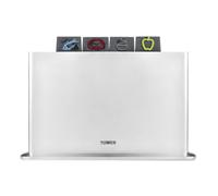 T847042 4pce Chopping Board Set with Stand, Grey/Fleck Design