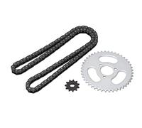 T8F Chain And Sprocket, High Power T8F Gear Chain Set Front And Rear Sprocket Chain Replacement Drive Sprocket Chain Combo High Power Steel T8F Gear Chain Set for Modified Karts