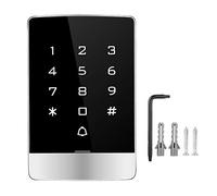 T9 Metal Touch Button Wiegand 26 Bits Card Password Door Entry Access Control System Non Proximity Card Password Integrated Machine for Office Building Security Metal Black