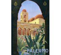 T9 Vintage 1920's Italy Palermo Sicily Italian Travel Poster Re-Print - A4 (297 x 210mm) 11.7" x 8.3"