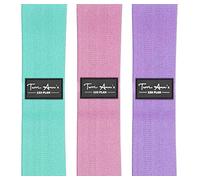 TA 123 HYBRID Fabric Resistance Bands Set of 3 with a Bag - Resistance Colour-Coded Booty Bands for Women and Men - Loop Exercise Bands for Hip Glute and Legs Home Workout Kit
