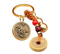 Ta Coin for Good Feng Shui, Chinese Feng Shui Key Chain - Car Key Chain Pendant, Wealth Success Longevity, Feng Shui Coin Pendant, Car Key Chain Pendants, Guardian God Zodiac Snake Rotary + Five
